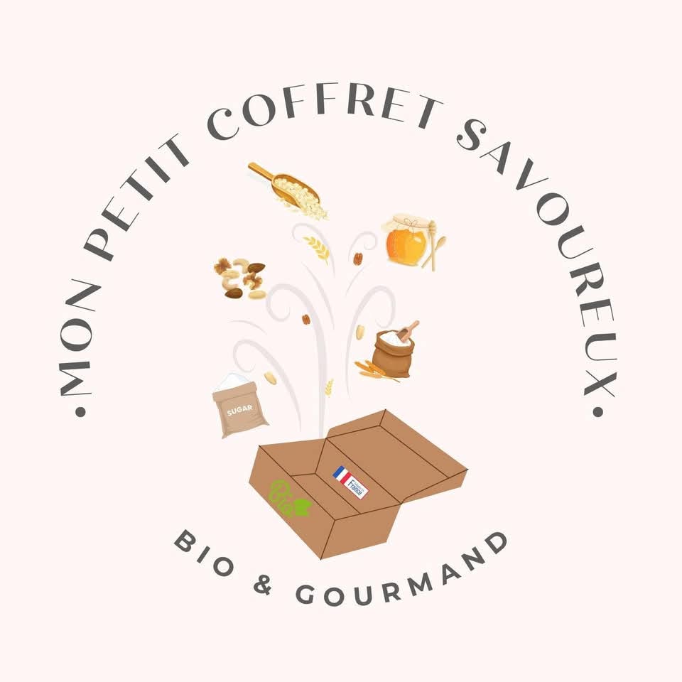 Logo de Mon Petit Coffret Savoureux, coffret bio et gourmand avec ingrédients de cuisine, présenté pour le Provence Van Week-End 2026.